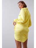 Yellow shirt dress with ruffles FG641 - Online store - Boutique